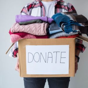donate clothes to keep your home clean